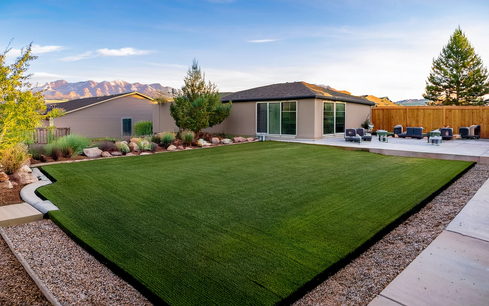 Sod lawn replacement project