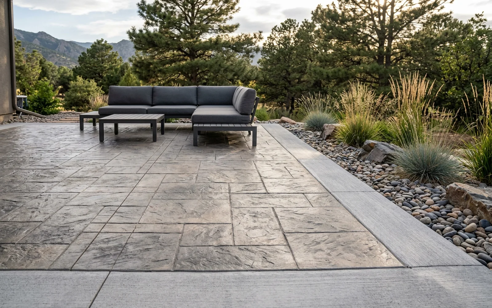Concrete patio flatwork detail