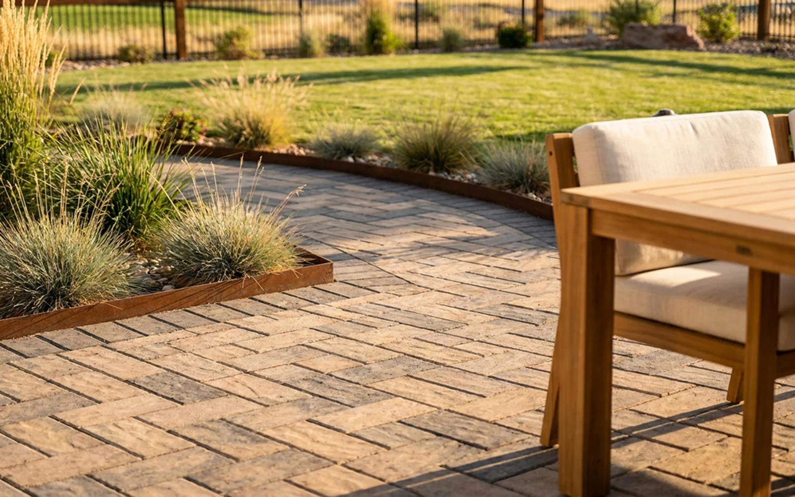 Paver patio installation