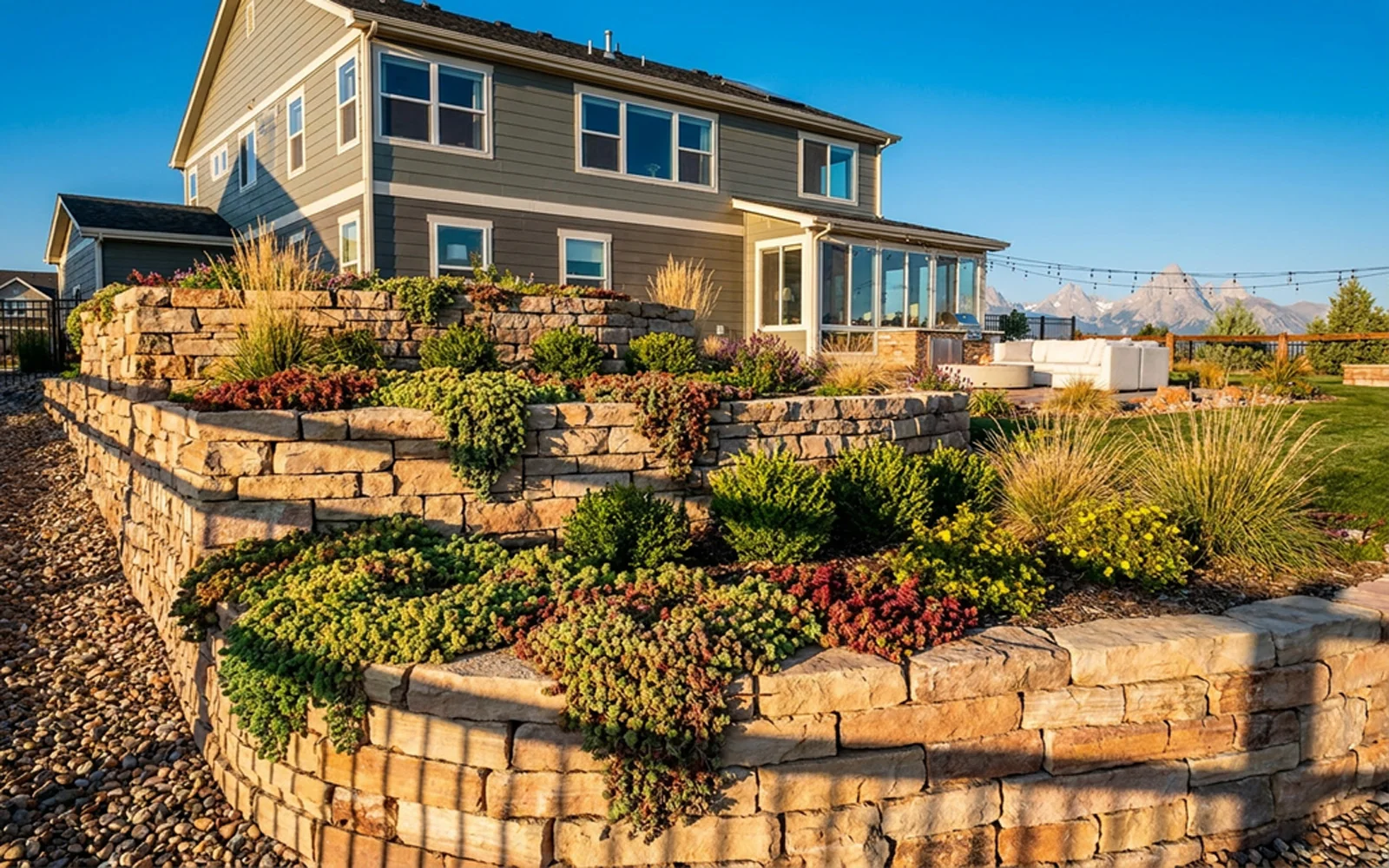 Retaining wall construction