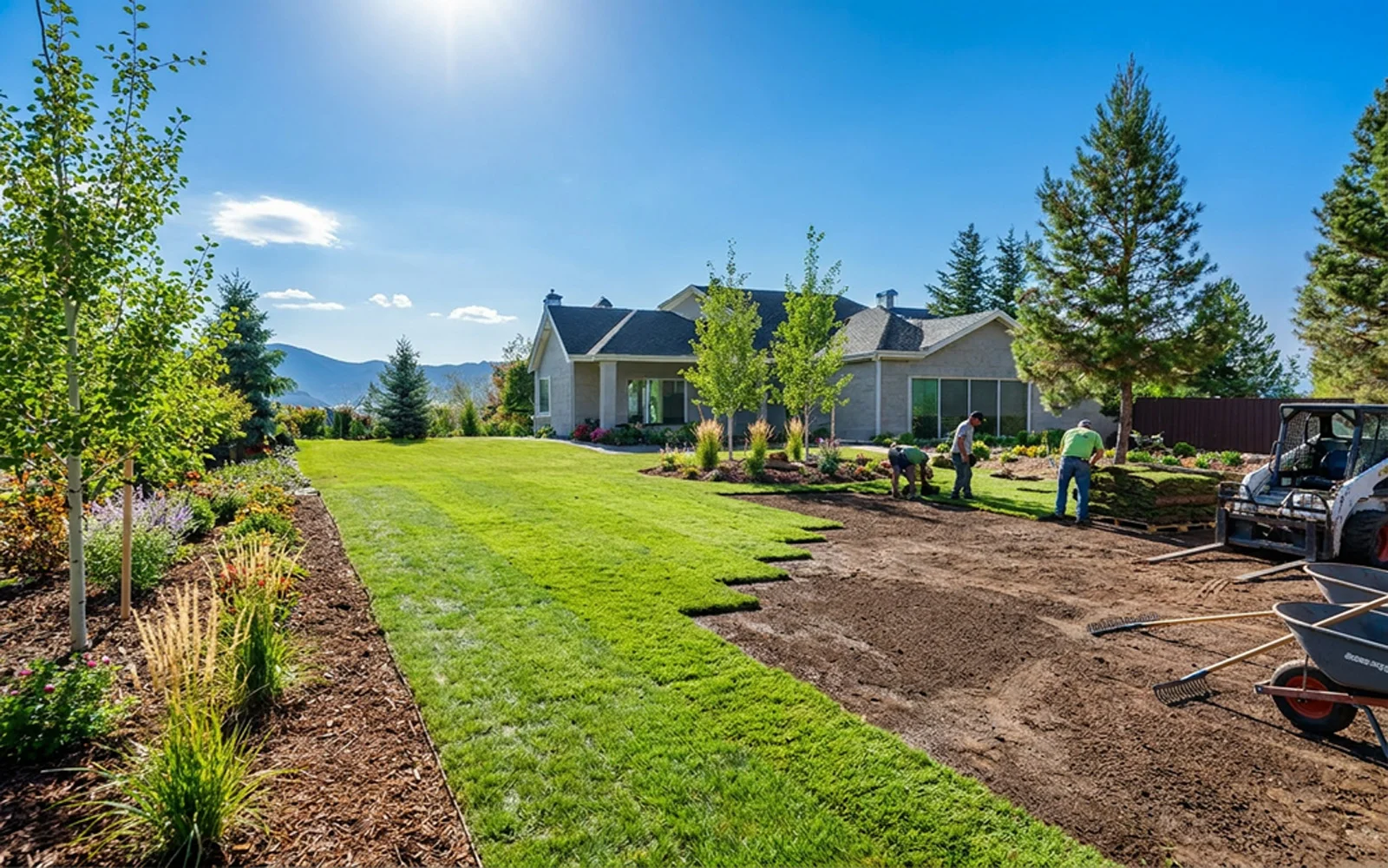 Sod installation detail